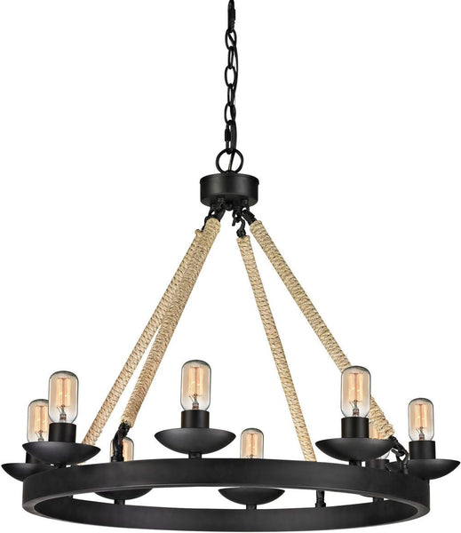 Pearce 8 Light Chandelier In Matte Black