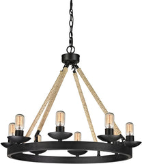 Pearce 8 Light Chandelier In Matte Black
