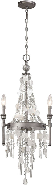 Alexandra 3 Light Led Chandelier In Weathered Zinc