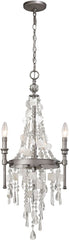 Alexandra 3 Light Led Chandelier In Weathered Zinc