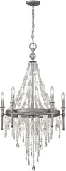 Alexandra 5 Light Led Chandelier In Weathered Zinc