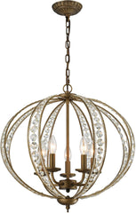 Elizabethan 5 Light Chandelier In Dark Bronze