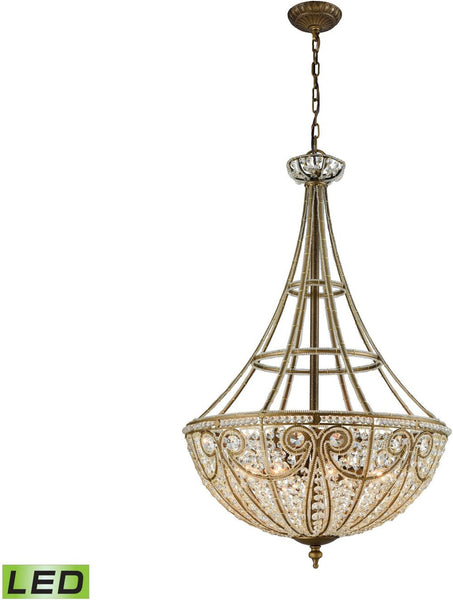 Elizabethan 8 Light Led Pendant In Dark Bronze