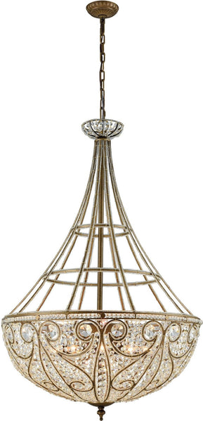 Elizabethan 10 Light Pendant In Dark Bronze
