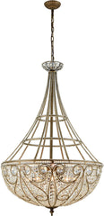 Elizabethan 10 Light Pendant In Dark Bronze