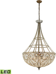 Elizabethan 10 Light Led Pendant In Dark Bronze