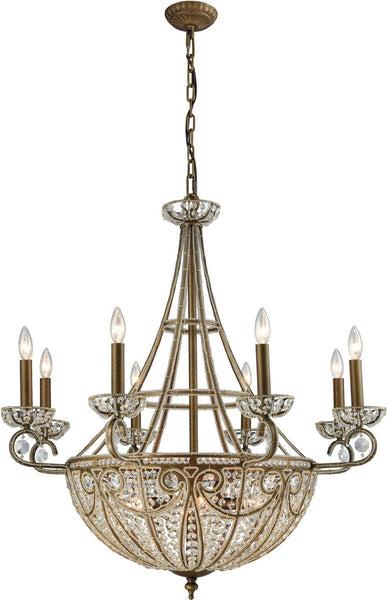Elizabethan 14 Light Chandelier In Dark Bronze