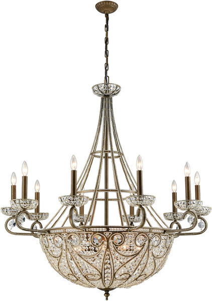 Elizabethan 18 Light Chandelier In Dark Bronze