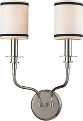 Tribeca 2 Light Wall Sconce In Polished Nickel
