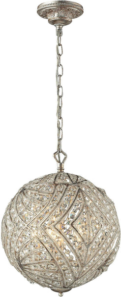 Renaissance 5 Light Pendant In Sunset Silver