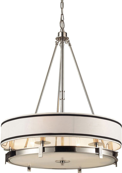 Tribeca 6 Light Pendant In Polished Nickel
