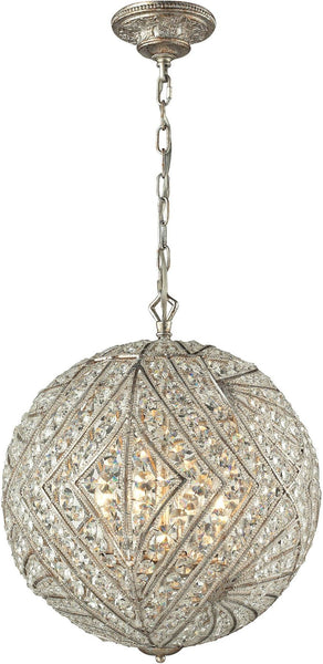 Renaissance 8 Light Pendant In Sunset Silver
