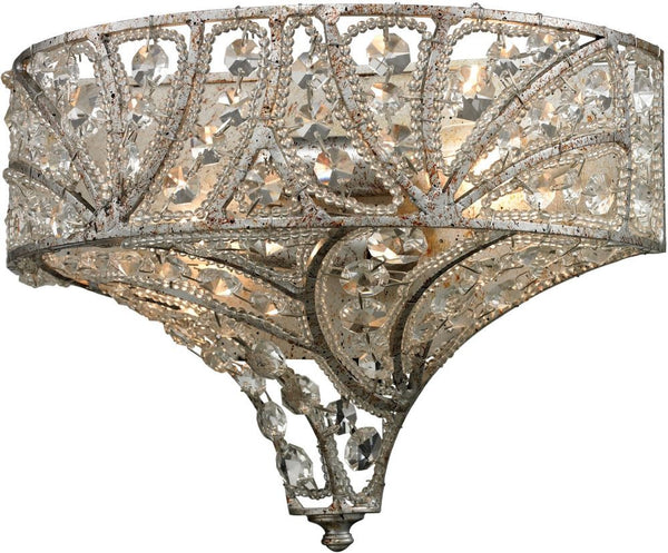 Renaissance 2 Light Wall Sconce In Sunset Silver