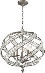 Renaissance 5 Light Chandelier In Weathered Zinc