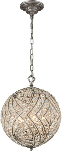 Renaissance 5 Light Chandelier In Weathered Zinc