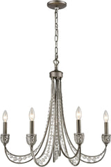 Renaissance 5 Light Chandelier In Weathered Zinc