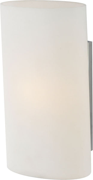 Ovo 1 Light Sconce In Chrome With White Opal Glass
