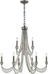 Renaissance 9 Light Chandelier In Weathered Zinc