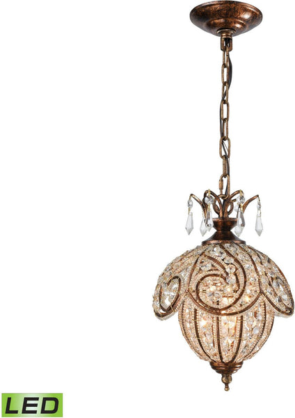 Jubilee 1 Light Led Pendant In Spanish Bronze