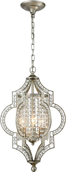 Gabrielle 3 Light Chandelier In Aged Silver