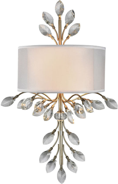 Asbury 2 Light Led Wall Sconce In Aged Silver