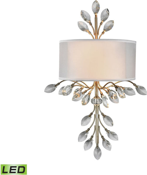 Asbury 2 Light Led Wall Sconce In Aged Silver
