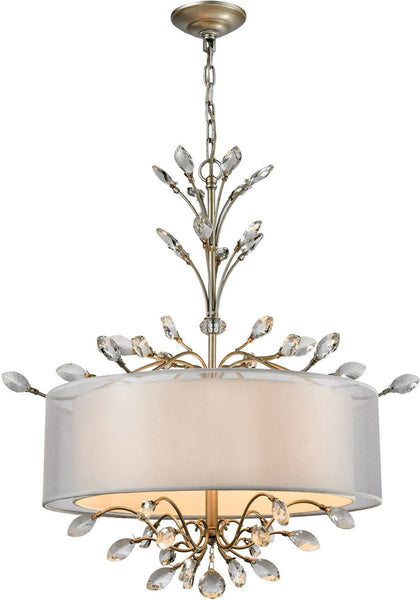 Asbury 4 Light Led Chandelier In Aged Silver