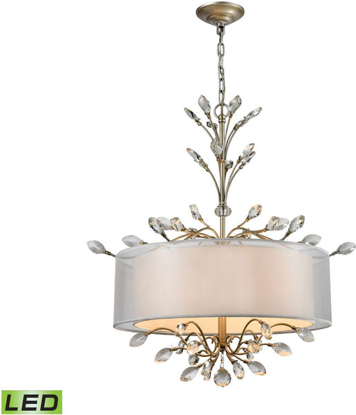 Asbury 4 Light Led Chandelier In Aged Silver