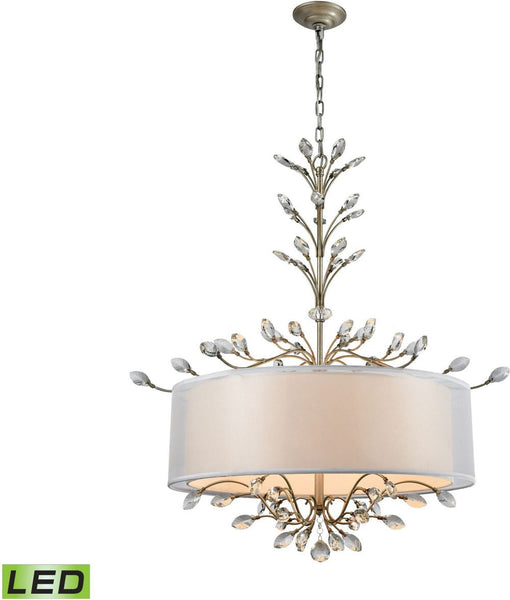Asbury 6 Light Led Chandelier In Aged Silver