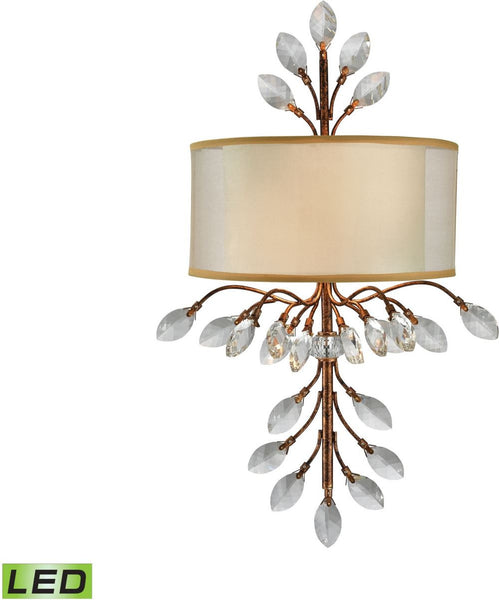 Asbury 2 Light Led Wall Sconce In Spanish Bronze