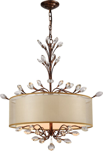 Asbury 4 Light Led Chandelier In Spanish Bronze