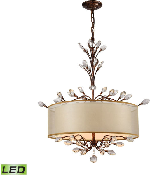 Asbury 4 Light Led Chandelier In Spanish Bronze