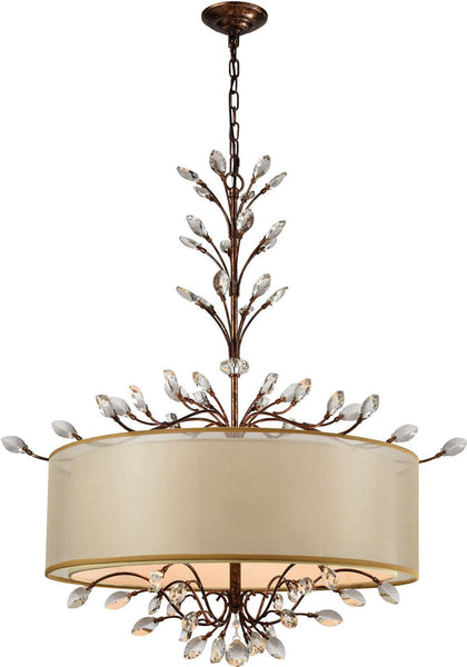 Asbury 6 Light Led Chandelier In Spanish Bronze