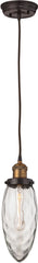 Owen 1 Light Pendant In Oil Rubbed Bronze and Antique Brass