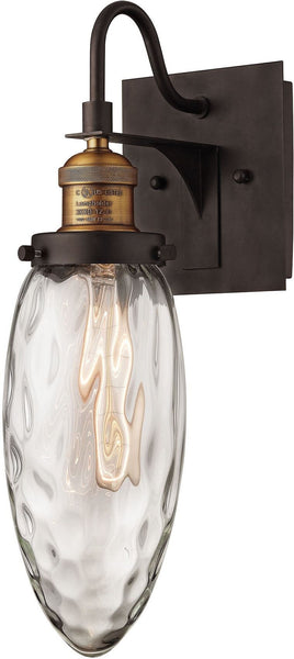 Owen 1 Light Wall Sconce In Oil Rubbed Bronze and Antique Brass