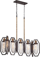 Owen 7 Light Chandelier In Oil Rubbed Bronze and Antique Brass