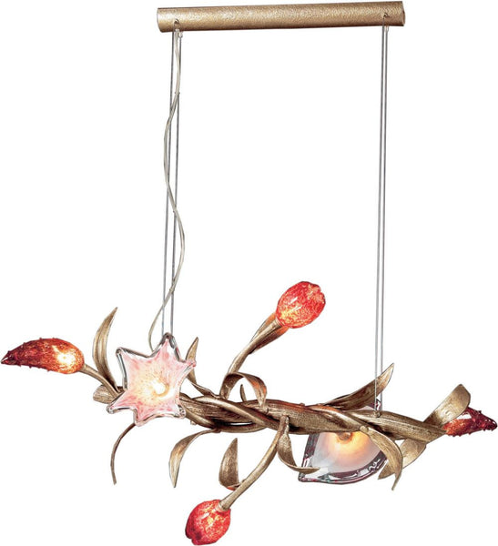 Bela Iguazu 6 Light Chandelier In Silver Leaf