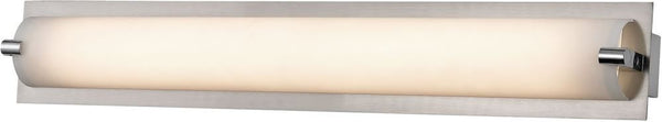 Piper 1 Light Vanity In Satin Nickel With Frosted Glass - Small