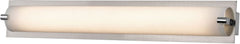 Piper 1 Light Vanity In Satin Nickel With Frosted Glass - Small