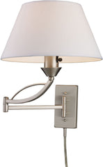 Elysburg 1 Light Swingarm Sconce In Satin Nickel