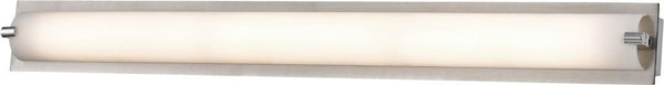 Piper 1 Light Vanity In Satin Nickel With Frosted Glass - Medium