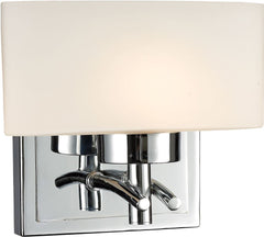 Eastbrook 1 Light Wall Sconce In Polished Chrome and Opal White Glass