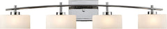 Eastbrook 4 Light Vanity In Polished Chrome and Opal White Glass