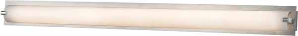 Piper 1 Light Vanity In Satin Nickel With Frosted Glass - Large