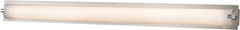Piper 1 Light Vanity In Satin Nickel With Frosted Glass - Large