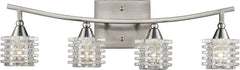 Matrix 4 Light Vanity In Satin Nickel and Clear Glass