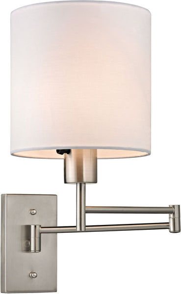Carson 1 Light Swingarm Wall Sconce In Brushed Nickel
