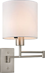 Carson 1 Light Swingarm Wall Sconce In Brushed Nickel