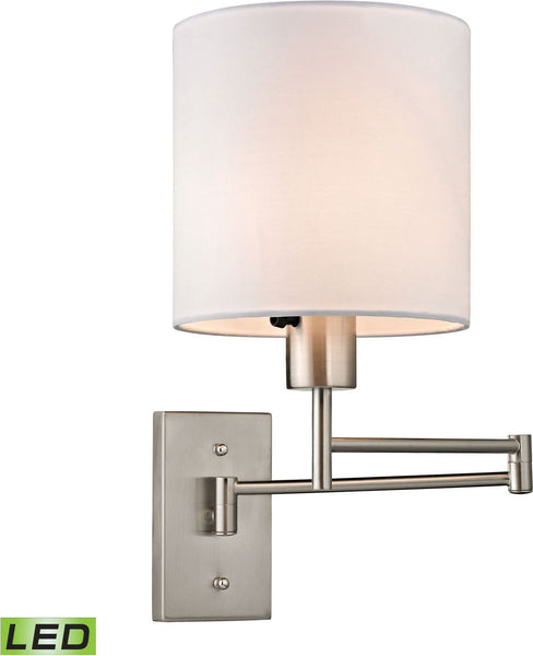 Carson 1 Light Led Swingarm Wall Sconce In Brushed Nickel