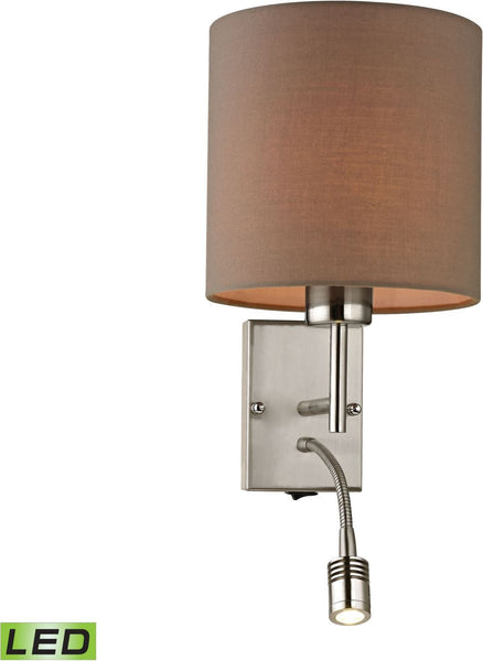 Regina 2 Light Led Wall Sconce In Brushed Nickel